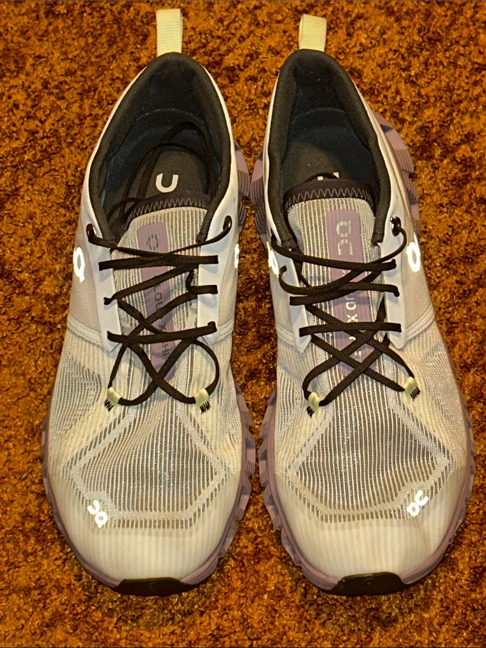 On Running Women's Athletic Shoes in Light Gray & Lavender Accents